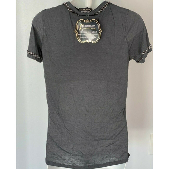 GameDay Couture Womens ASU Arizona State Hematite Bling Trim tshirt Size Medium - Picture 4 of 4